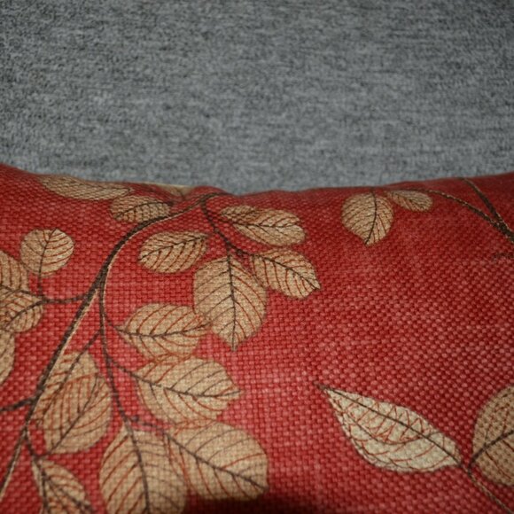 Autumn Leaves Pillow, P/Kaufmann & Robert Allen Designer Fabrics, Handcrafted - Picture 6 of 13